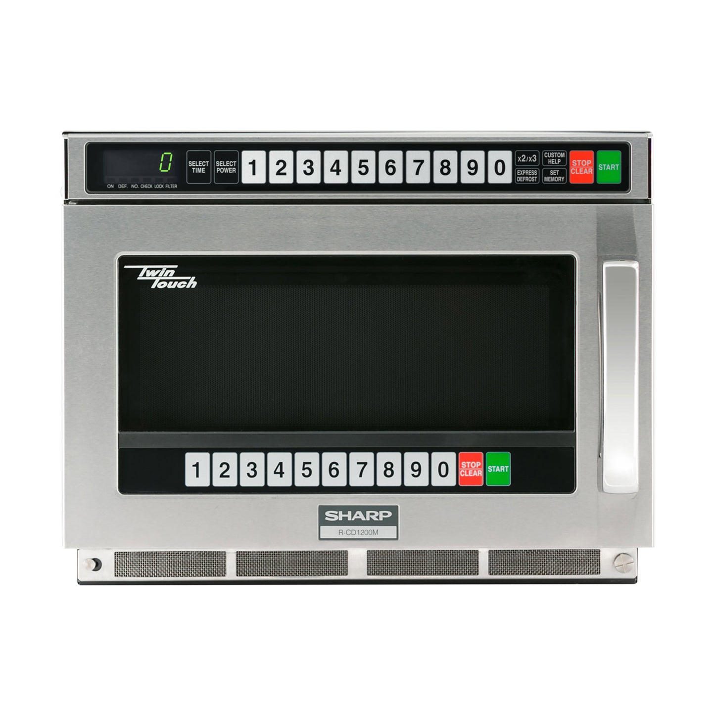 Sharp RCD1200M 1200-Watts TwinTouch Commercial Microwave Oven with Dual Touch Pad, Stainless Steel Door