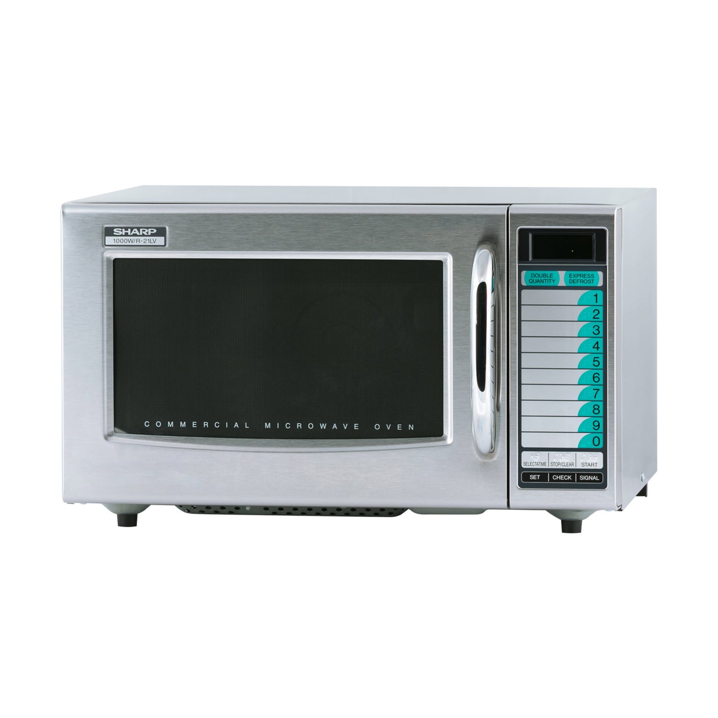 SHARP R21LVF 1000-Watts Medium Duty Commercial Microwave Oven with Touch Pad, Stainless Steel Door