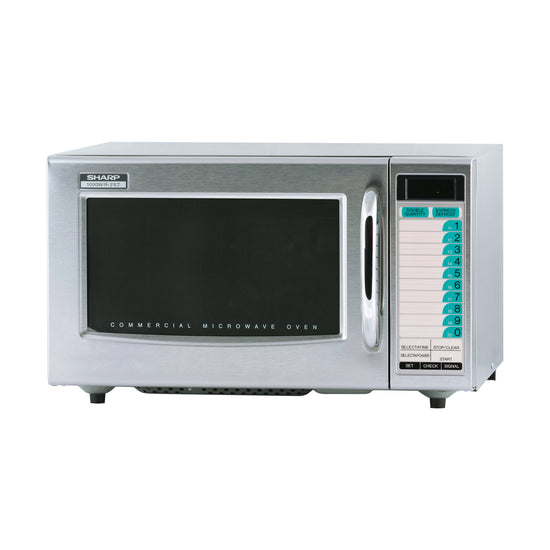 Sharp R21LTF 1000-Watts Medium Duty Commercial Microwave Oven with Touch Pad, Stainless Steel Door