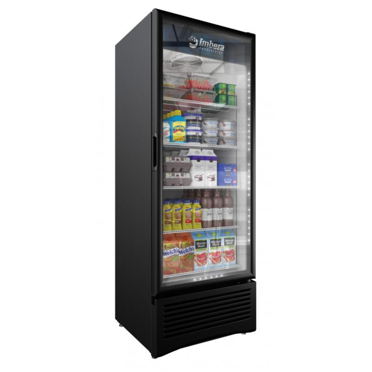 IMBERA 41161 30″ Black Display Refrigerator, Single Glass Swing Door, 19.2 Cu.Ft / 543.6 L Capacity