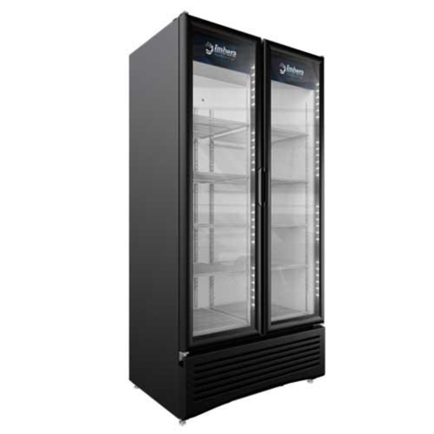 IMBERA 41219 40″ Black Display Refrigerator, Double Glass Swing Doors, 26.7 Cu.Ft / 756 L Capacity