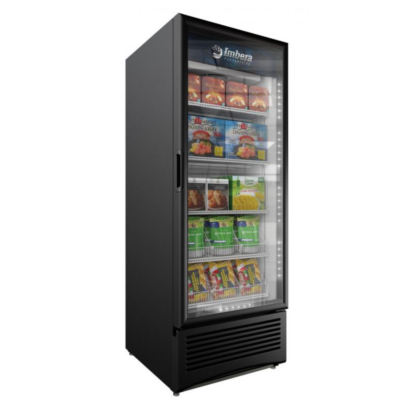 IMBERA 41221 30″ Black Display Freezer, Single Glass Swing Door, 23.7 Cu.Ft / 670.3 L Capacity