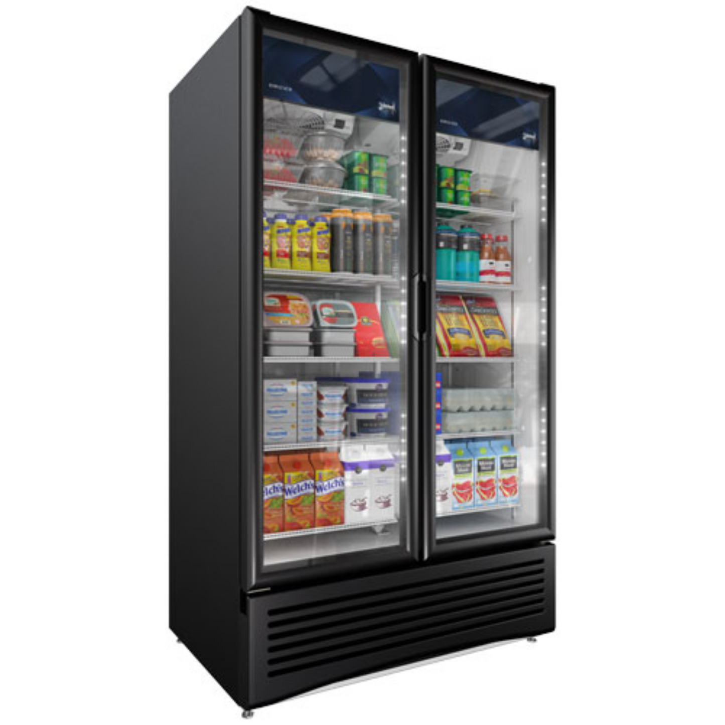 IMBERA 45249 47″ Black Display Refrigerator, Double Glass Swing Doors, 37.4 Cu.Ft / 1059.7 L Capacity