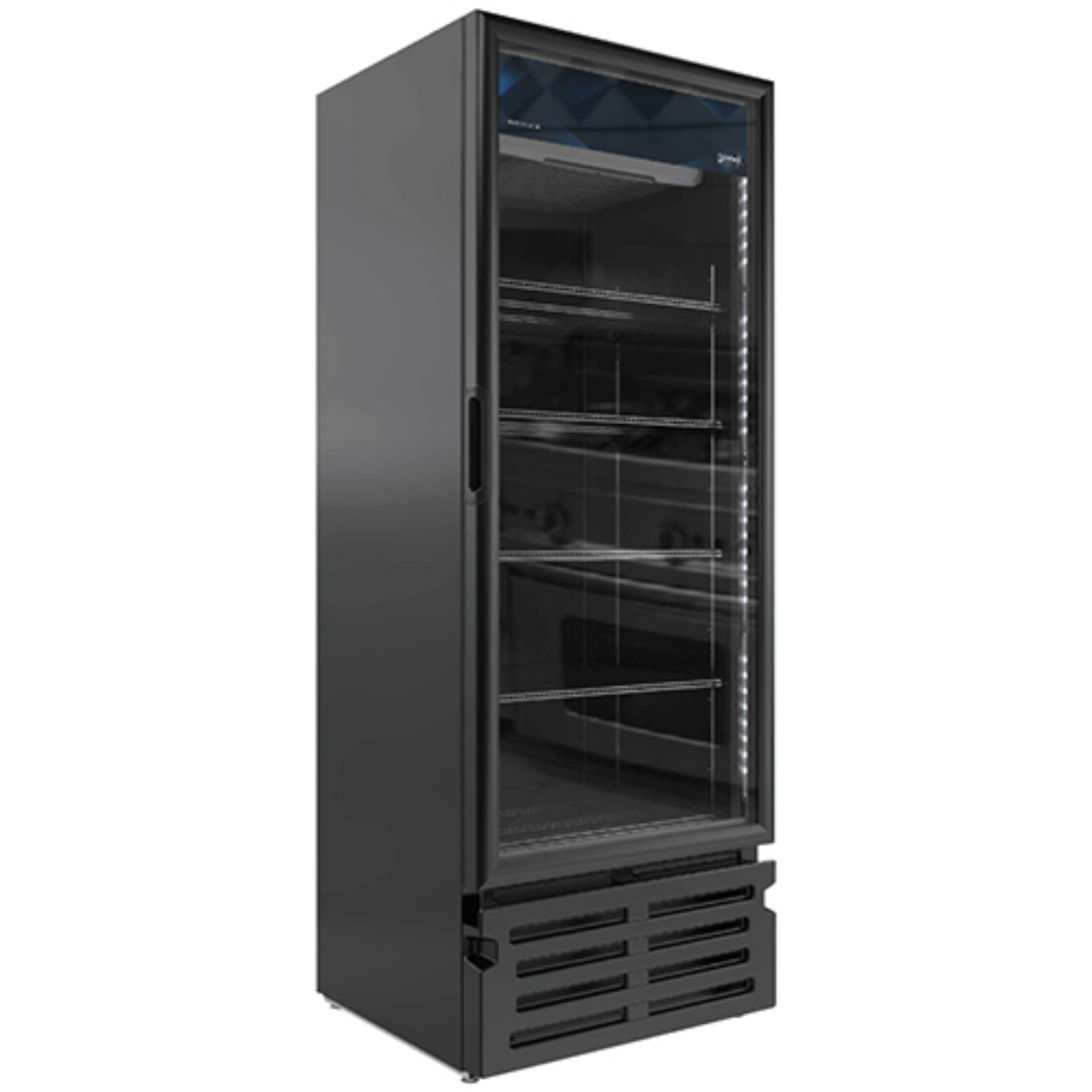 IMBERA 45445 30″ Black Display Refrigerator, Single Glass Swing Door, 19.2 Cu.Ft / 543.6 L Capacity