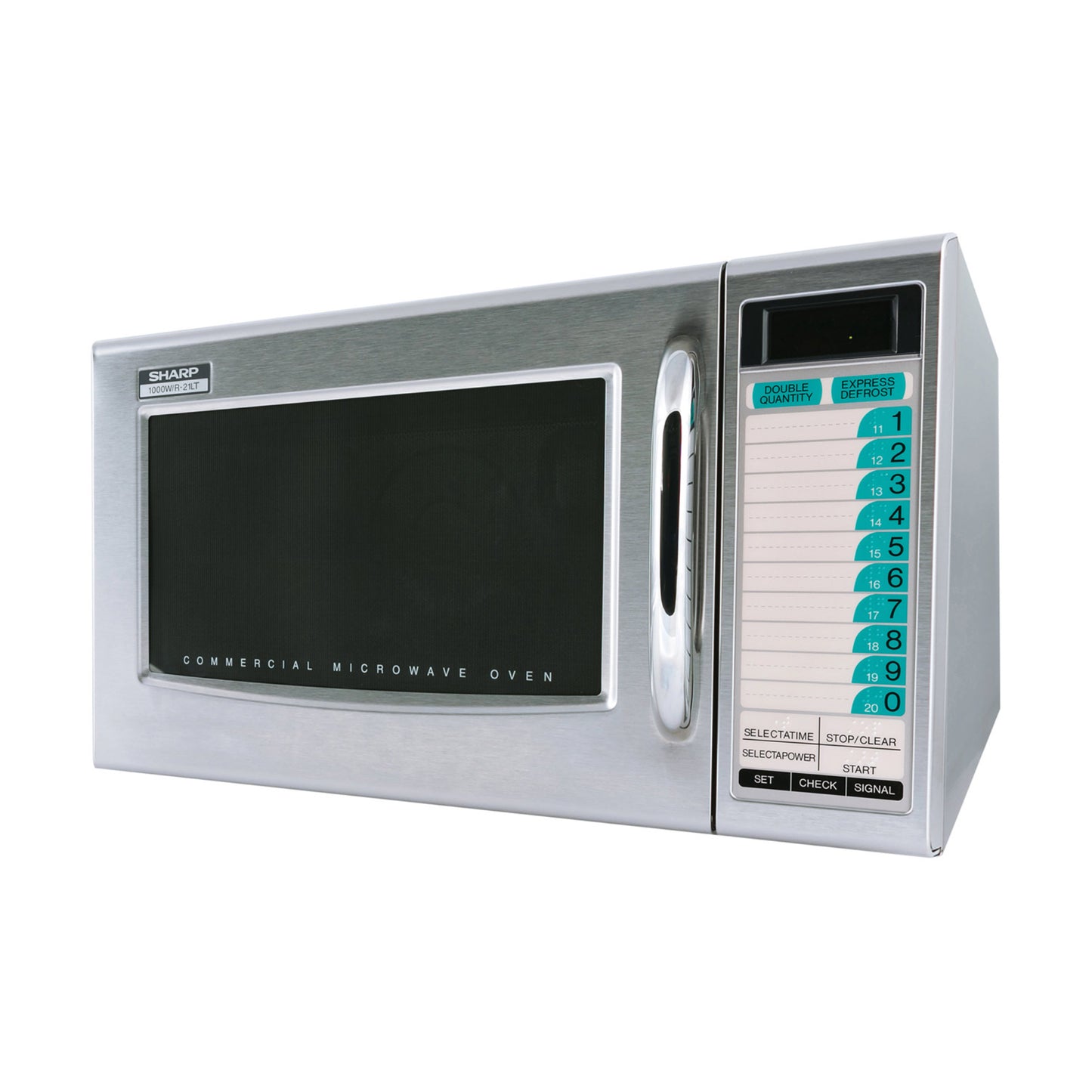Sharp R21LTF 1000-Watts Medium Duty Commercial Microwave Oven with Touch Pad, Stainless Steel Door