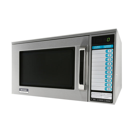 SHARP R25JTF 2100-Watts Heavy Duty Commercial Microwave Oven with Touch Pad, Stainless Steel Door