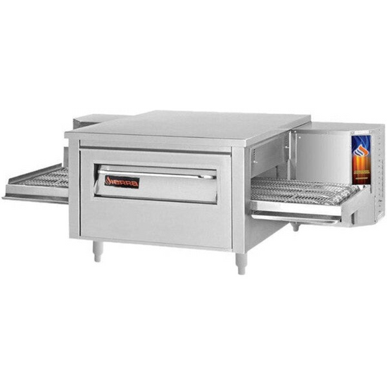 Sierra C1830E Single Deck Stainless Steel Electric Countertop Conveyor Pizza Oven, 18" Wide Belt