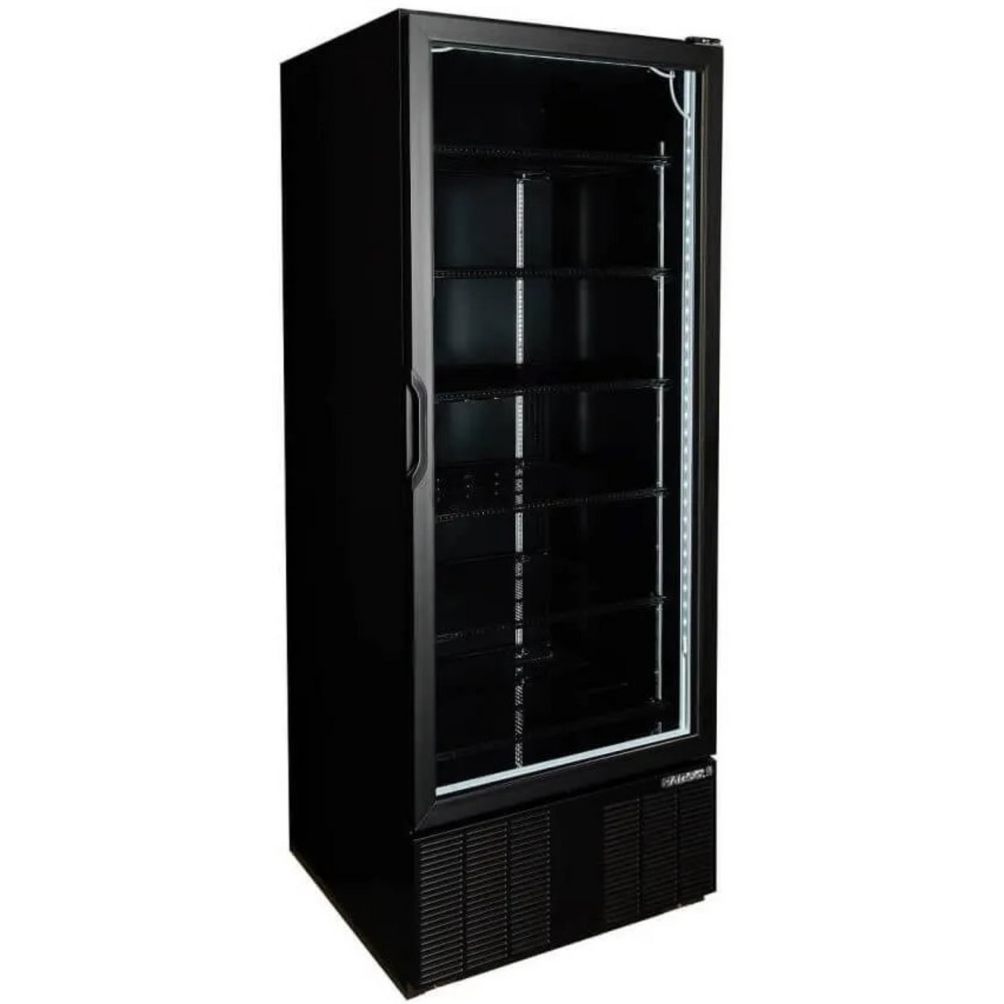 HABCO ESM28HCTD-BLK 30.5" Impulse Single Glass Swing Door Cold Space Merchandiser Black Refrigerated Display 49 Cu.Ft
