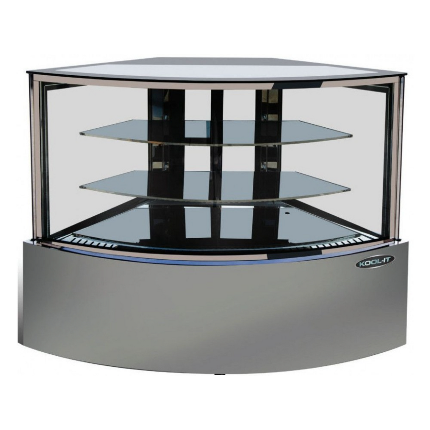 Kool-It KBF-60CD 59" Corner Non-Refrigerated Dry Display Case, Single Sliding Glass Doors