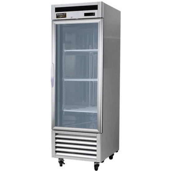Kool-It KBSR-1G 27" Upright Bottom Mount Single Glass Door Refrigerator (Signature)