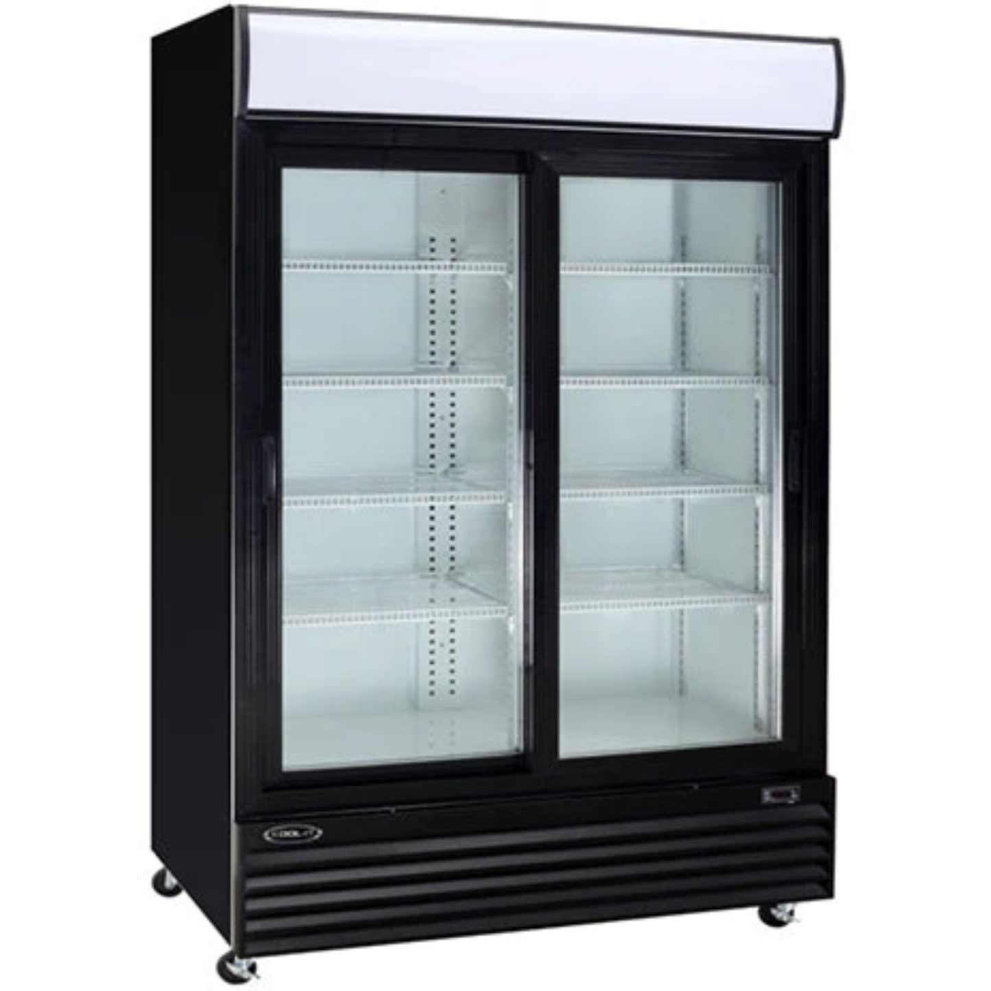 Kool-It KSM-50 52" Double Sliding Glass Door Merchandiser Refrigerator