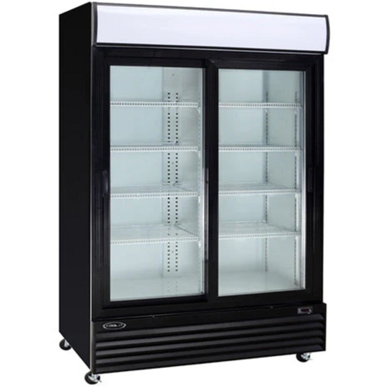 Kool-It KSM-50 52" Double Sliding Glass Door Merchandiser Refrigerator