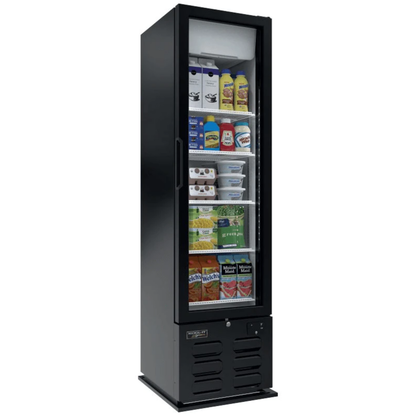 Kool-It LX-10RB 7.6 Cu Ft. Black Single Glass Door Merchandiser Refrigerator (Signature)
