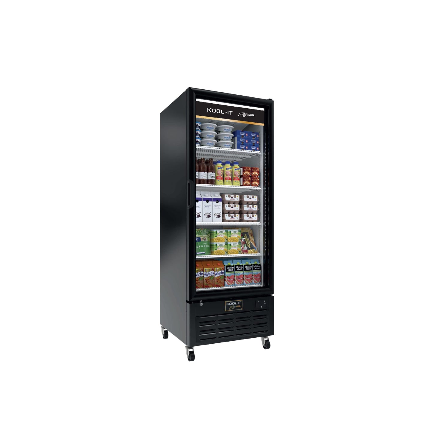 Kool-It LX-24RB 19.2 Cu. Ft Black Single Glass Door Merchandiser Refrigerator (Signature)