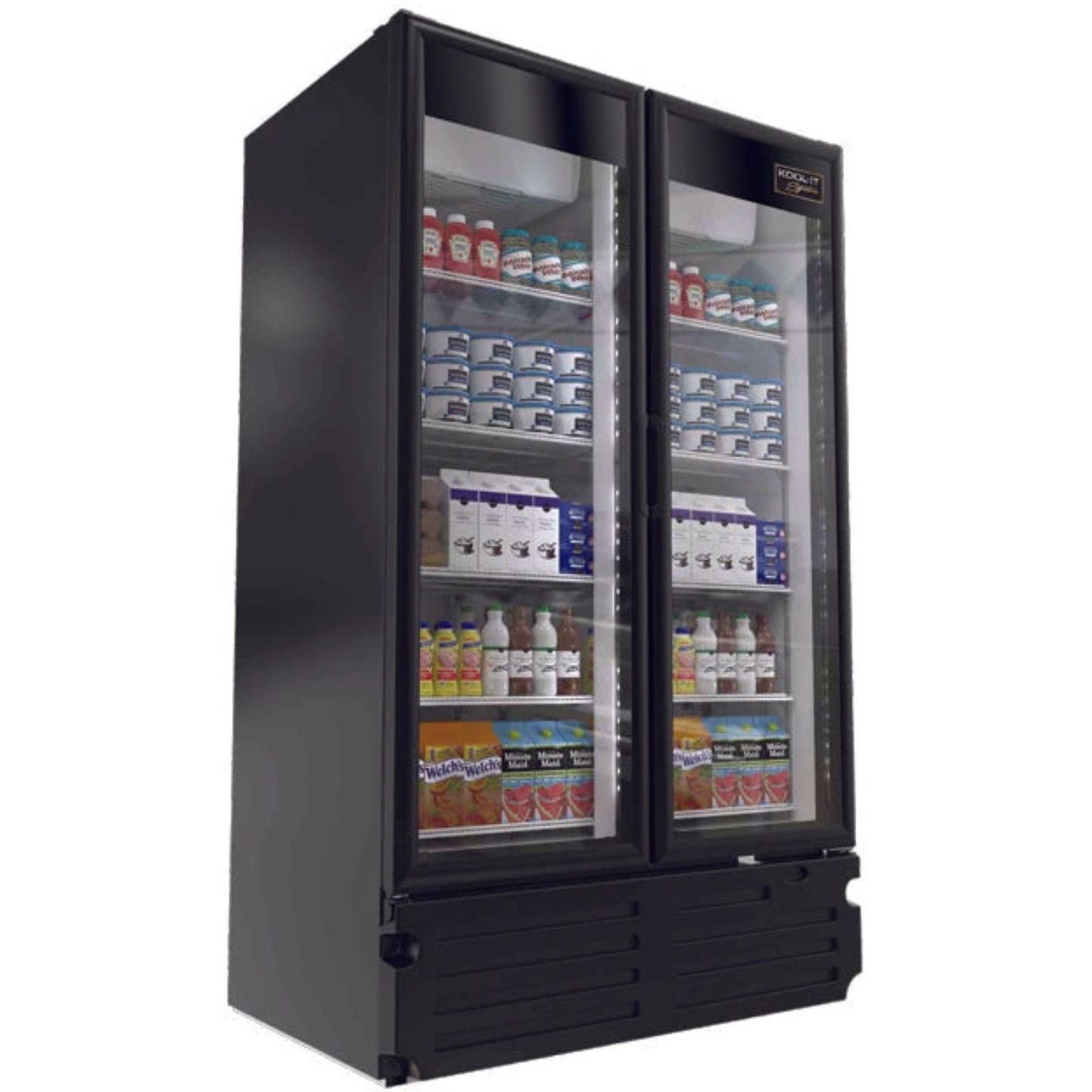 Kool-It LX-40RB 37.4 Cu. Ft. Black Double Glass Doors Merchandiser Refrigerator (Signature)