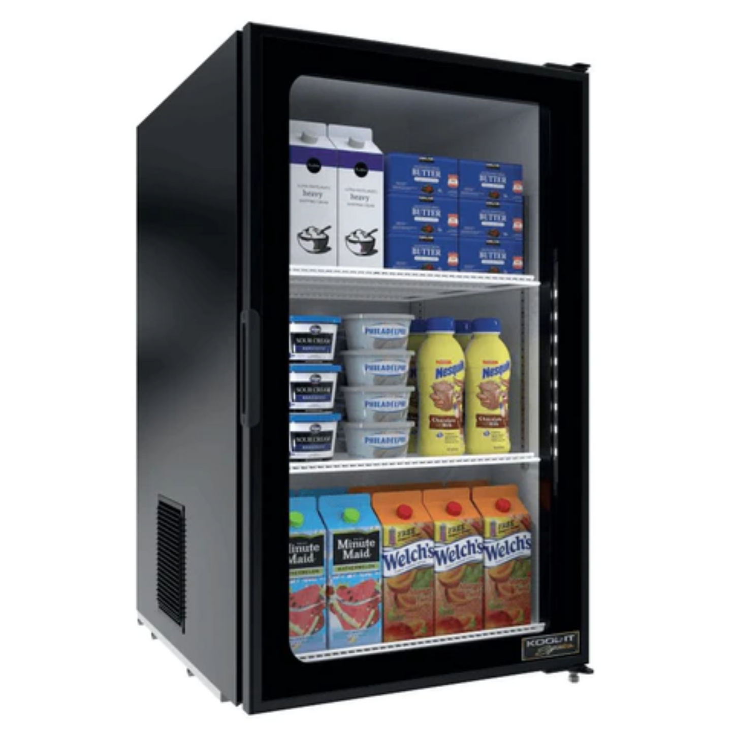 Kool-It LX-6RB 5.1 Cu. Ft. Black Single Glass Door Merchandiser Refrigerator (Signature)