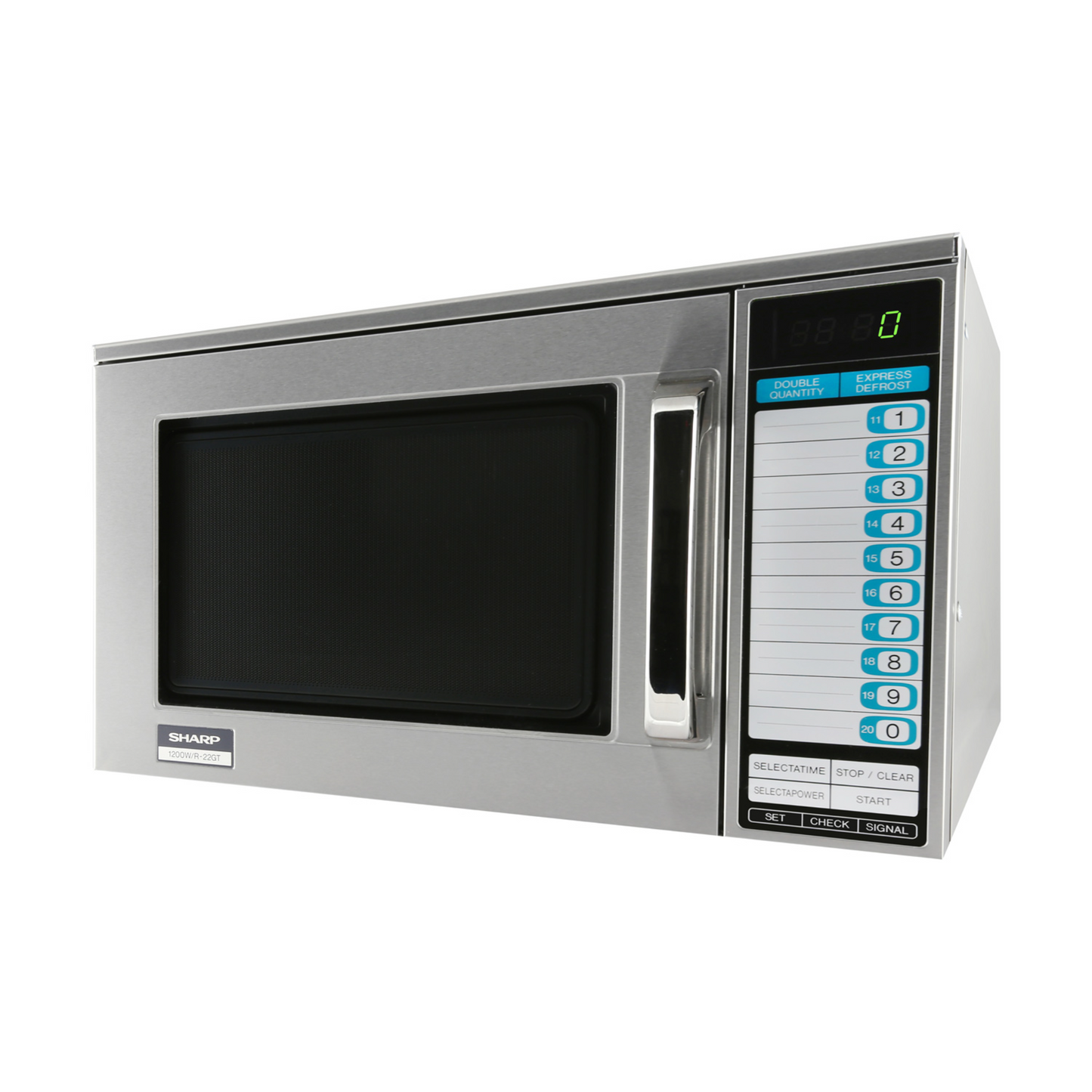 SHARP R22GTF 1200-Watts Heavy Duty Commercial Microwave Oven with Touch Pad, Stainless Steel Door