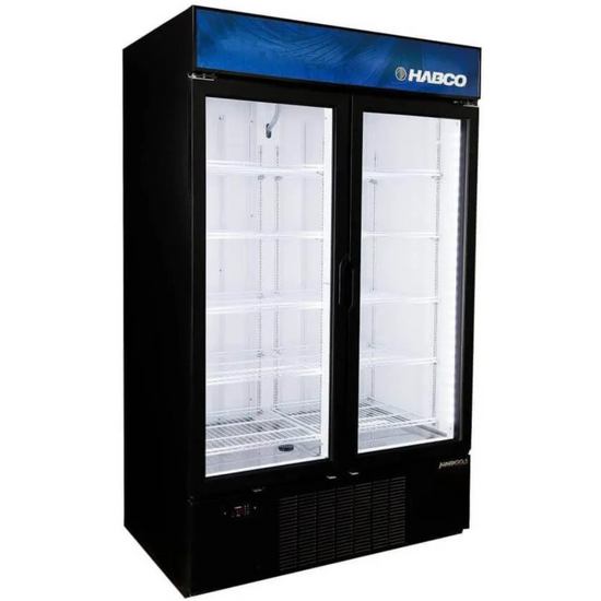HABCO SF46HCBXM 47.5" Double Glass Swing Door Merchandiser Freezer