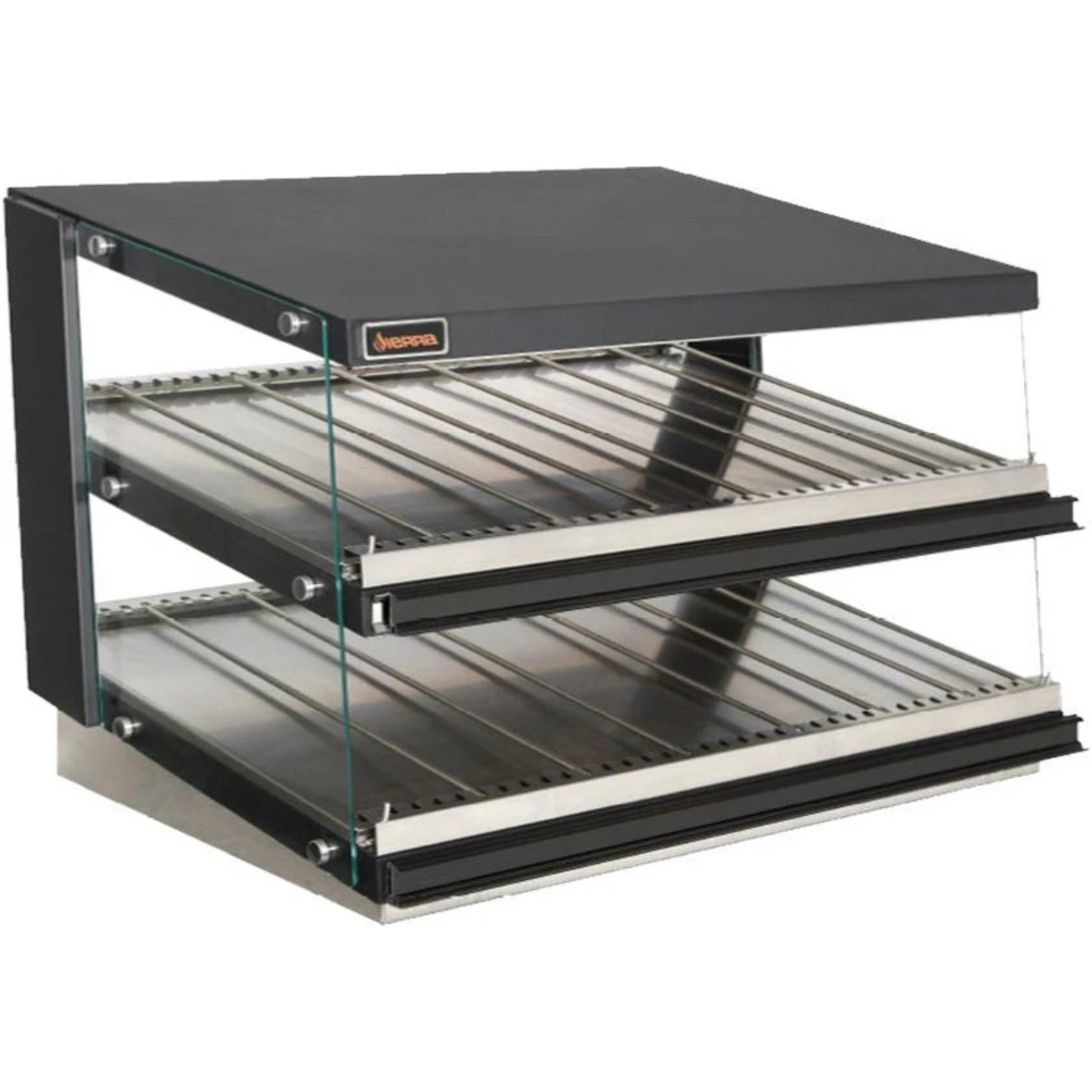Sierra SHDM-50PT 50" Stainless Steel Heated Display Merchandiser with Glass Slides